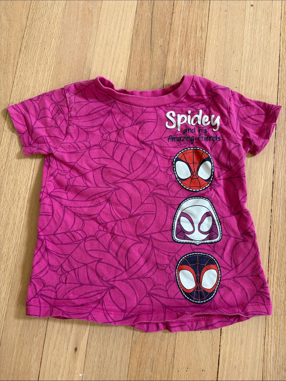 Marvel Girls' Spidey Tee - Bright Pink